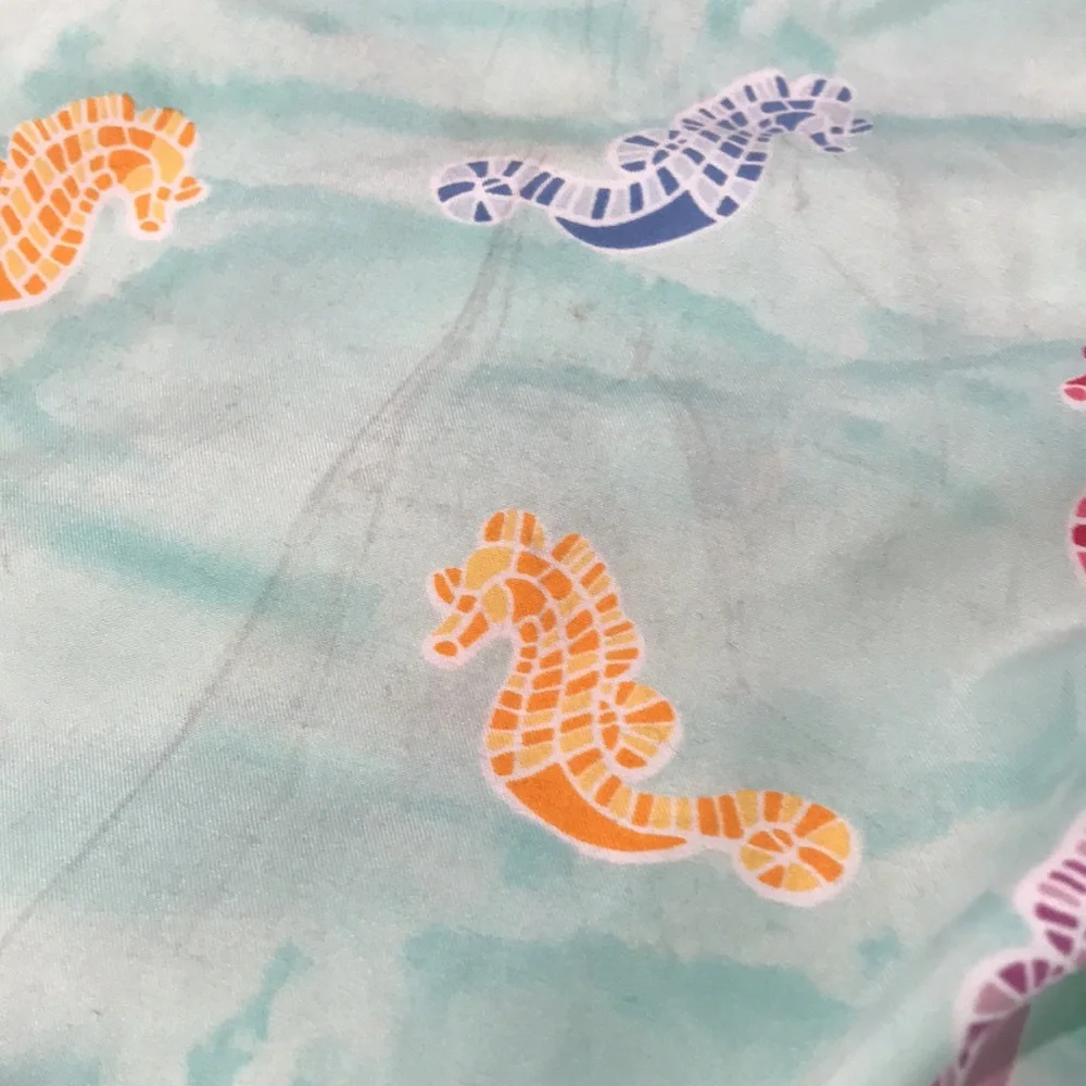 Peter Millar Swim Trunks Mens‎ 38 Green Sea Horses Resortwear Beach Coastal Boho